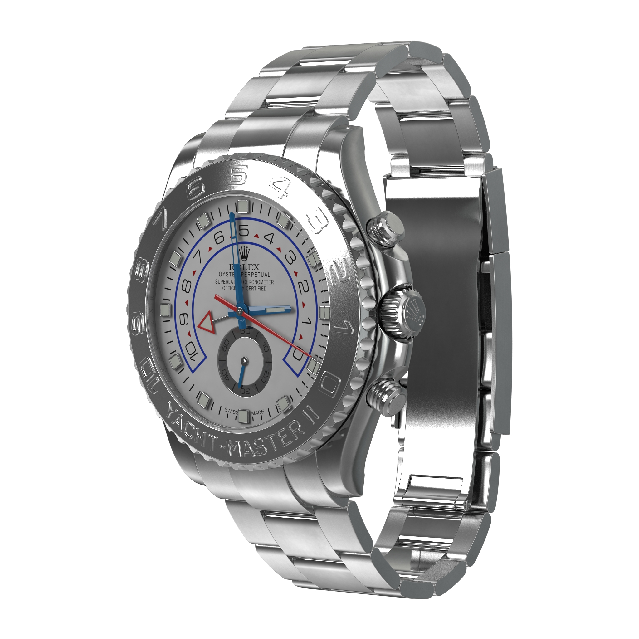 3D Rolex Yachtmaster II Oyster Platinum