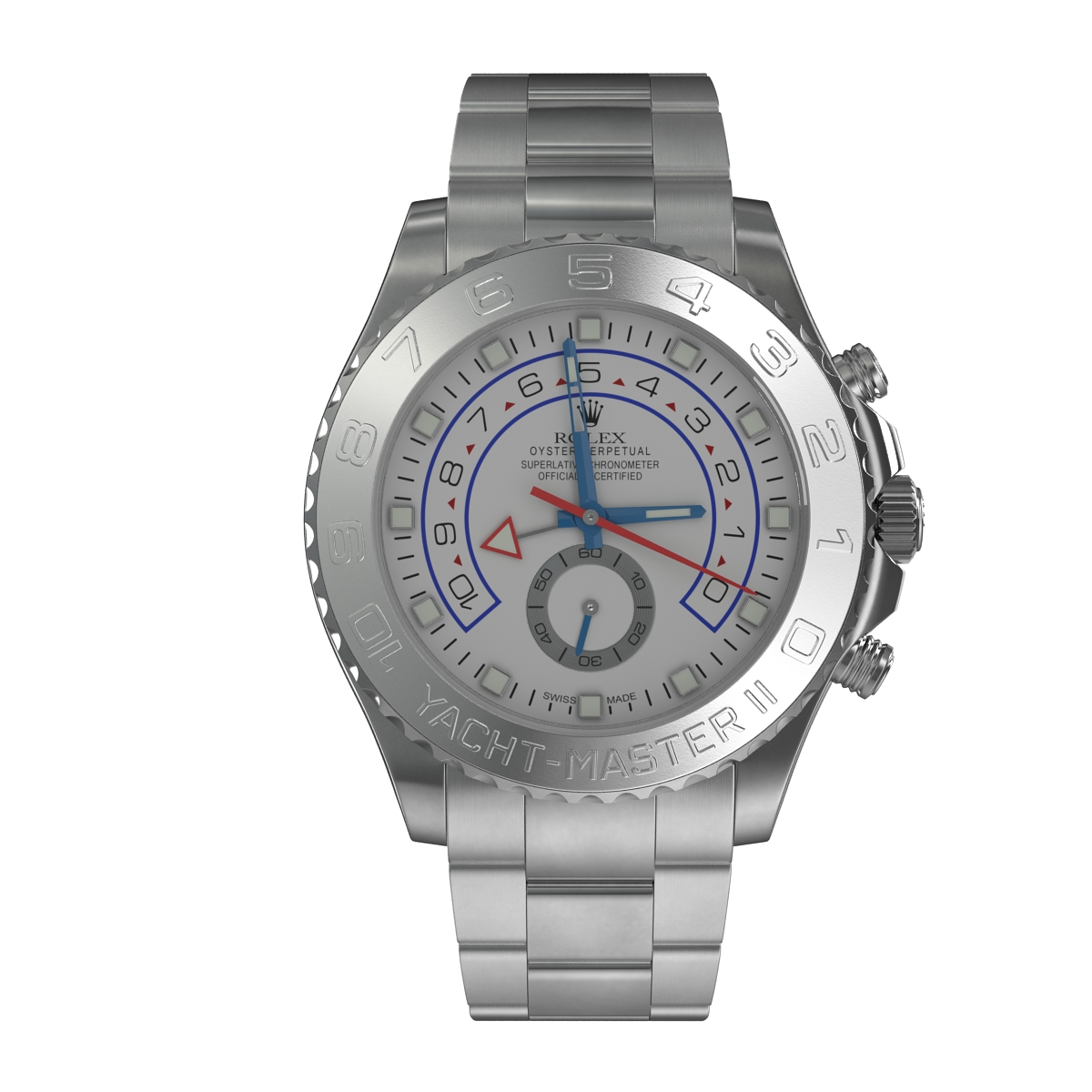 3D Rolex Yachtmaster II Oyster Platinum