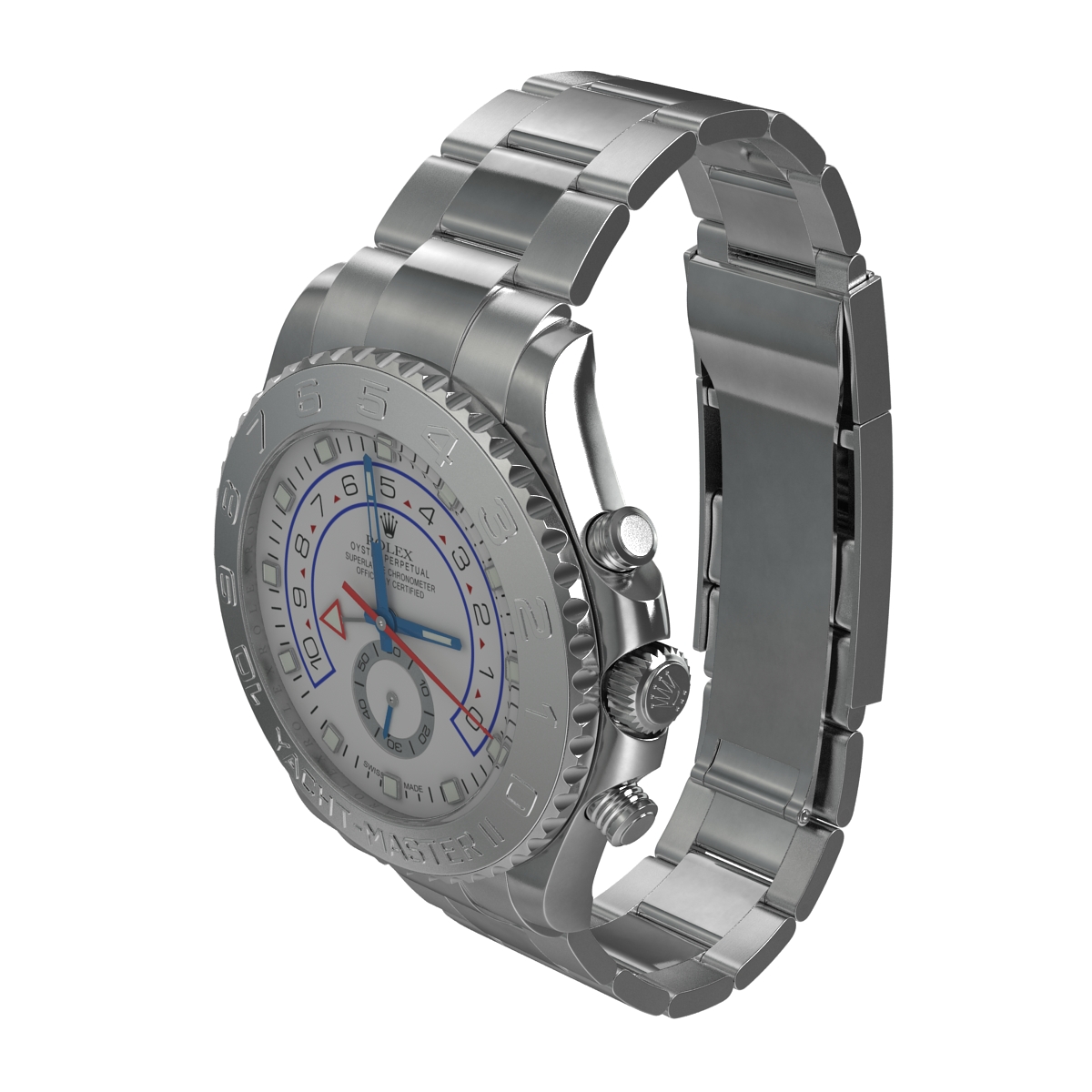 3D Rolex Yachtmaster II Oyster Platinum