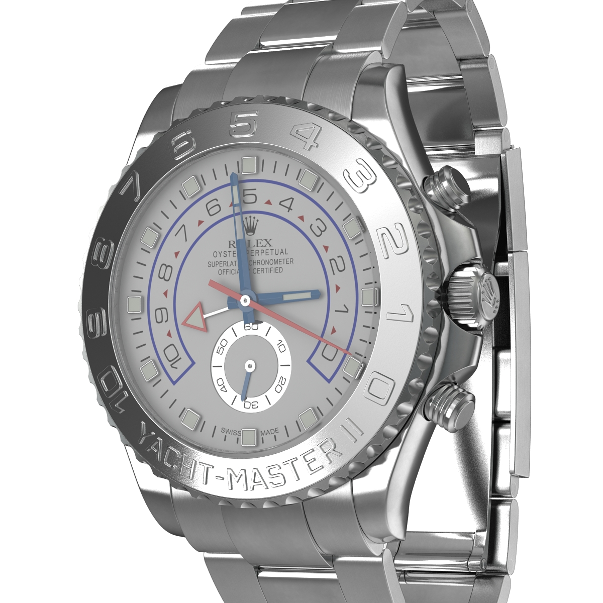 3D Rolex Yachtmaster II Oyster Platinum