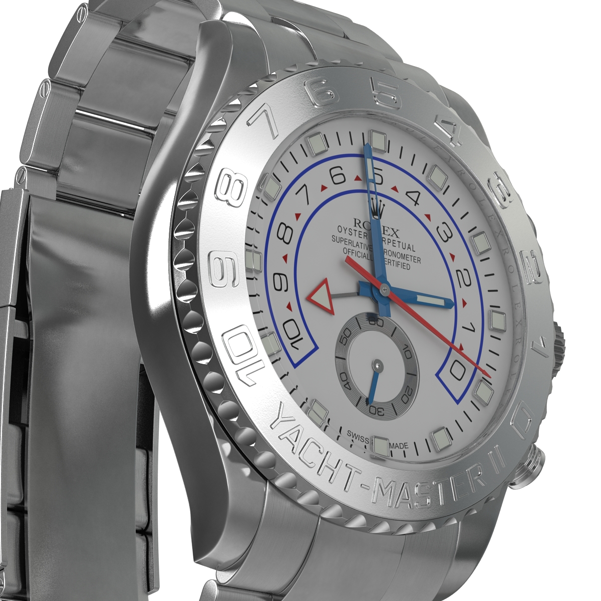 3D Rolex Yachtmaster II Oyster Platinum