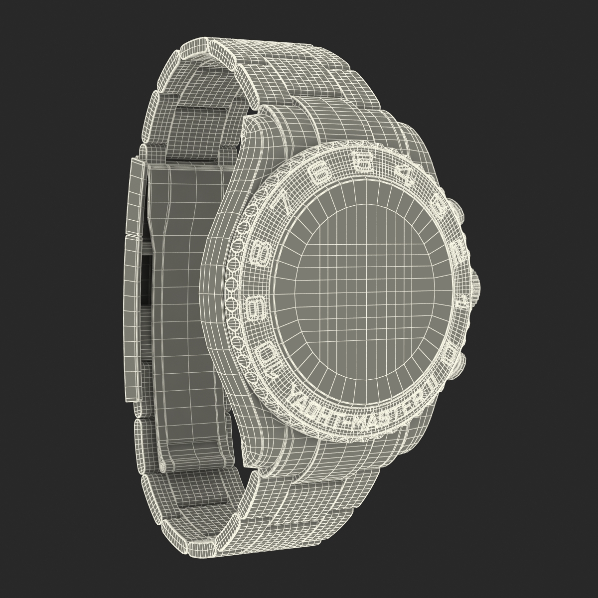 3D Rolex Yachtmaster II Oyster Platinum