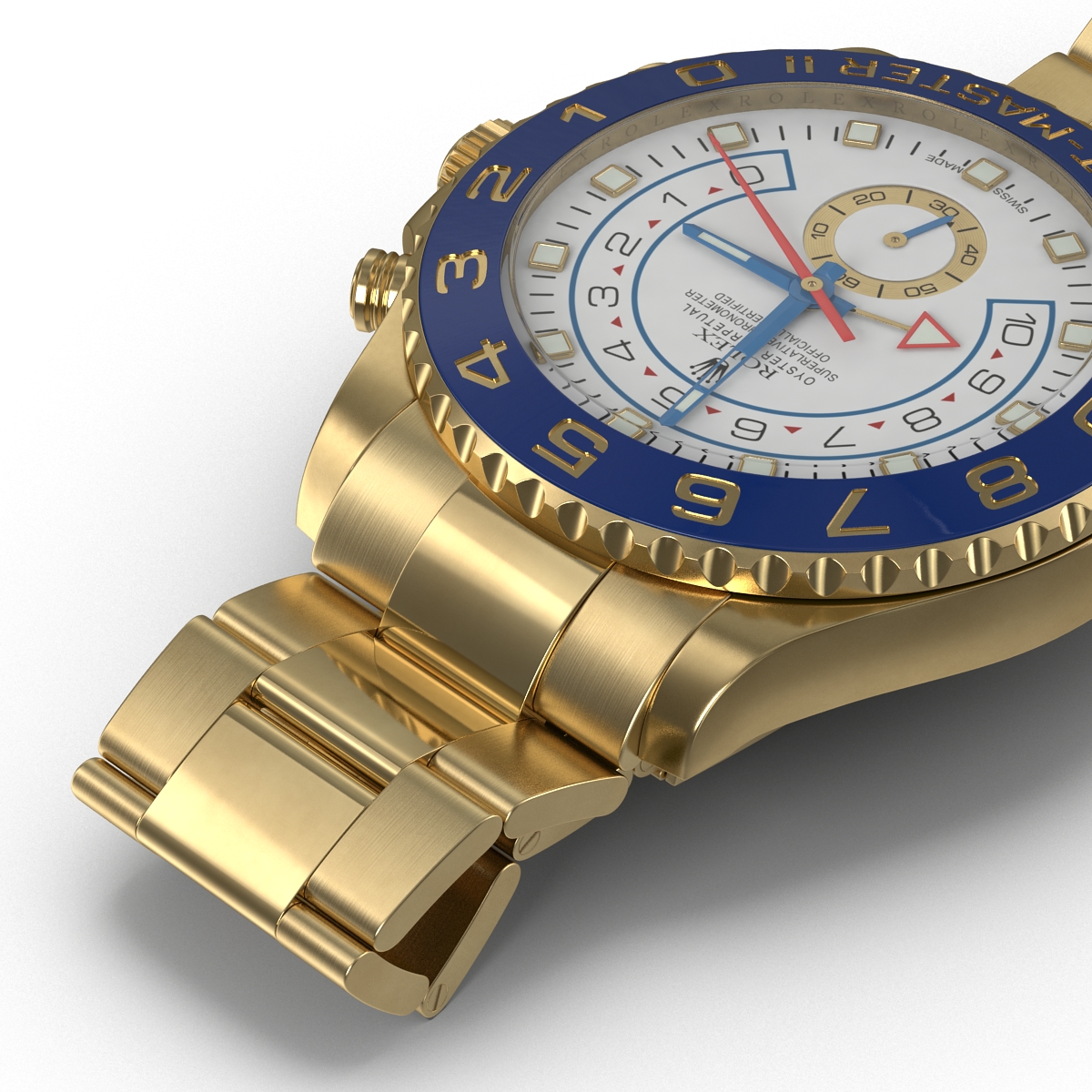 Rolex Yachtmaster II Oyster Gold 3D