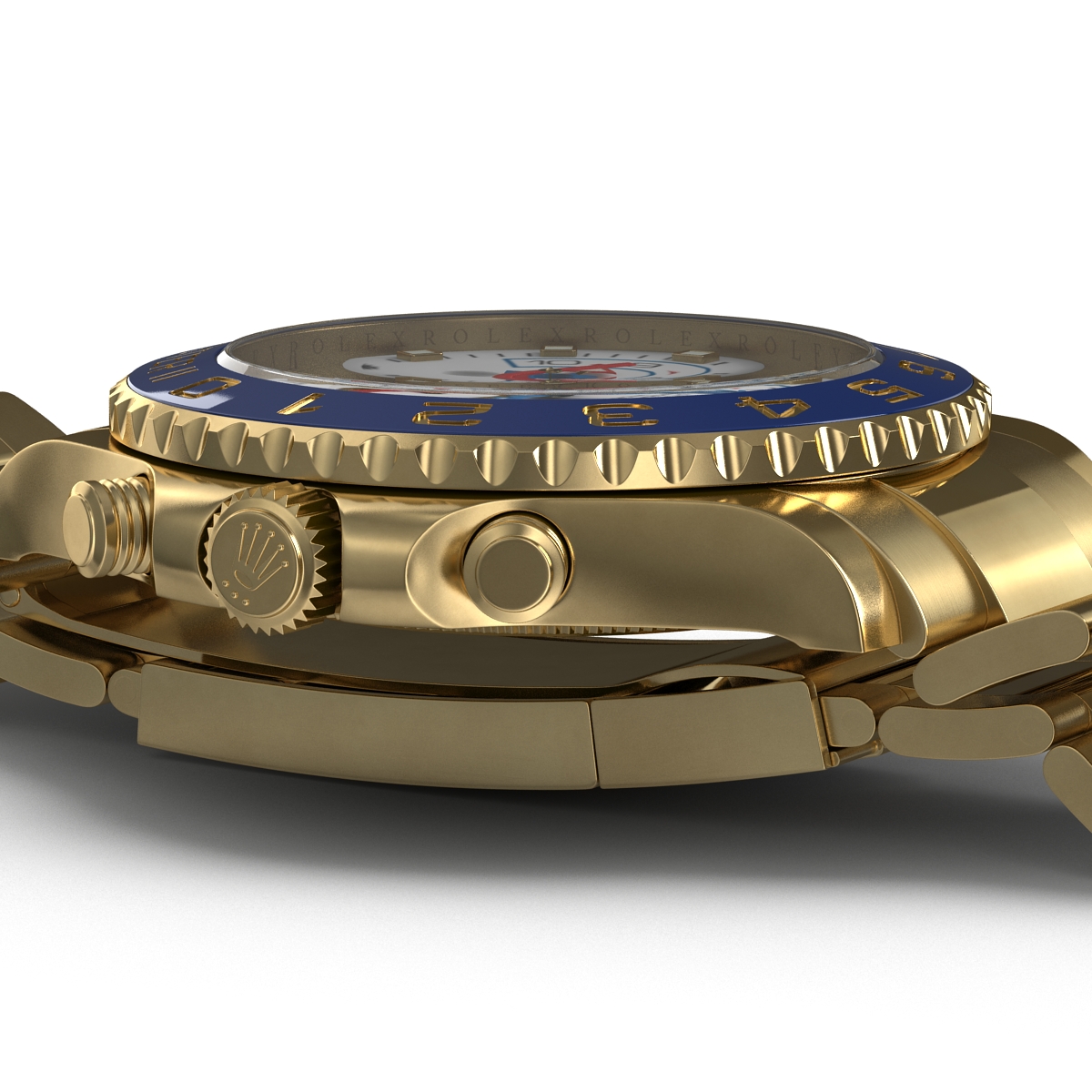 Rolex Yachtmaster II Oyster Gold 3D