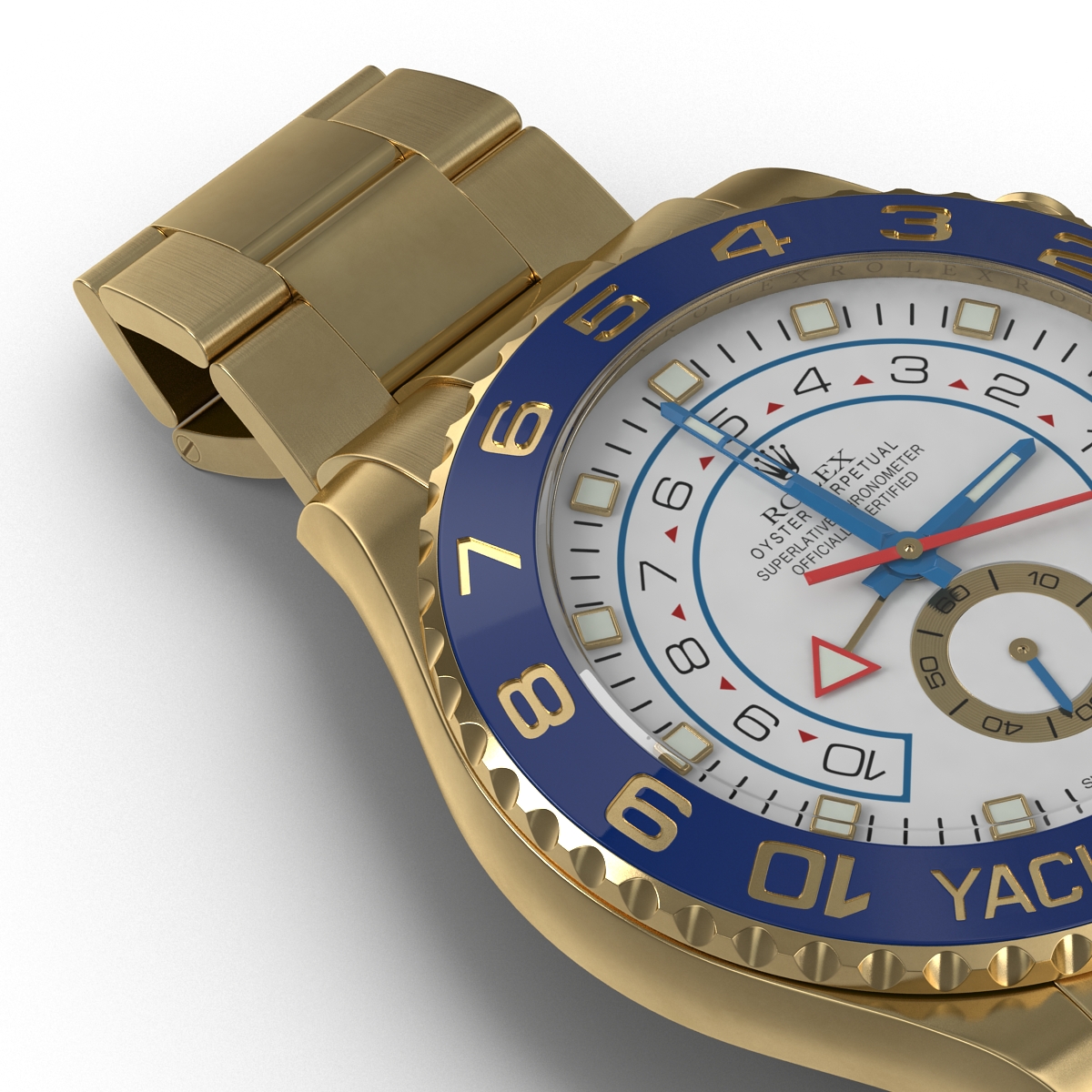 Rolex Yachtmaster II Oyster Gold 3D