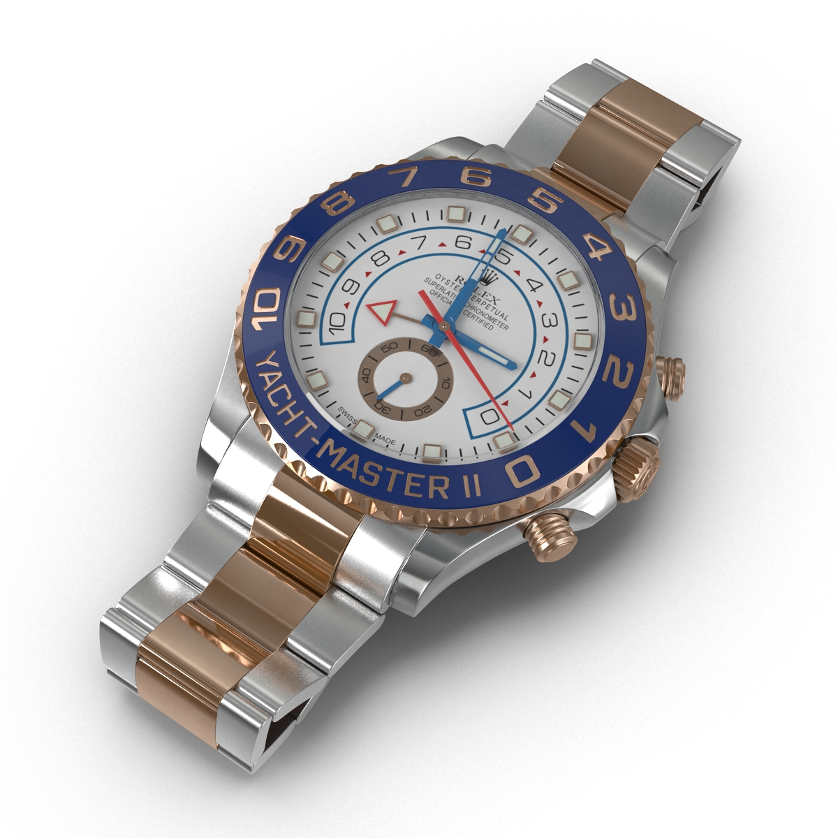 Rolex Yachtmaster II Oyster Steel and Gold 3D