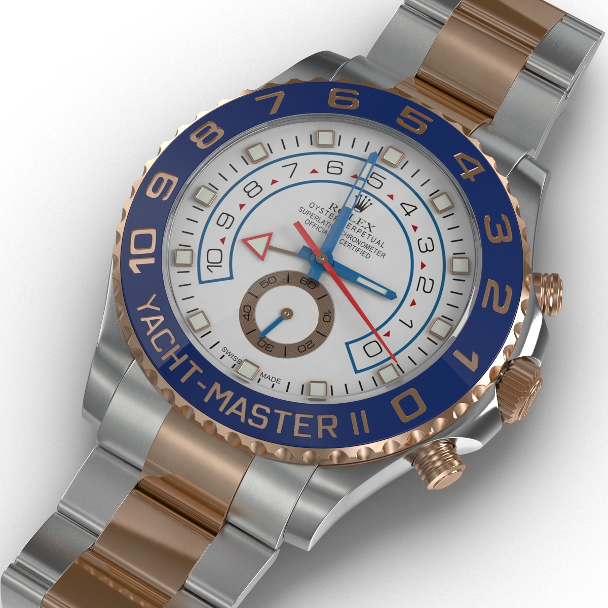 Rolex Yachtmaster II Oyster Steel and Gold 3D