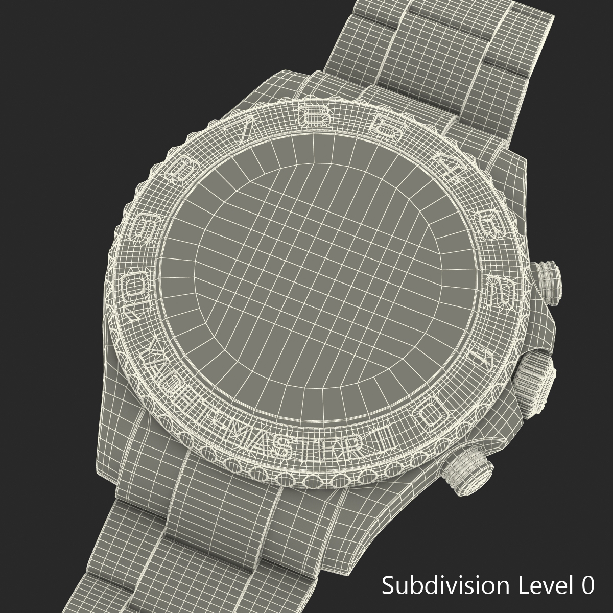 3D Rolex Yachtmaster II Oyster Steel model