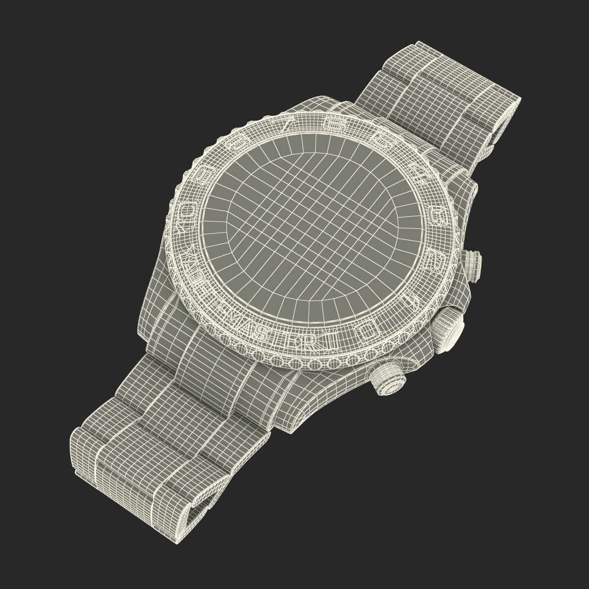 Rolex Yachtmaster II Platinum 3D model