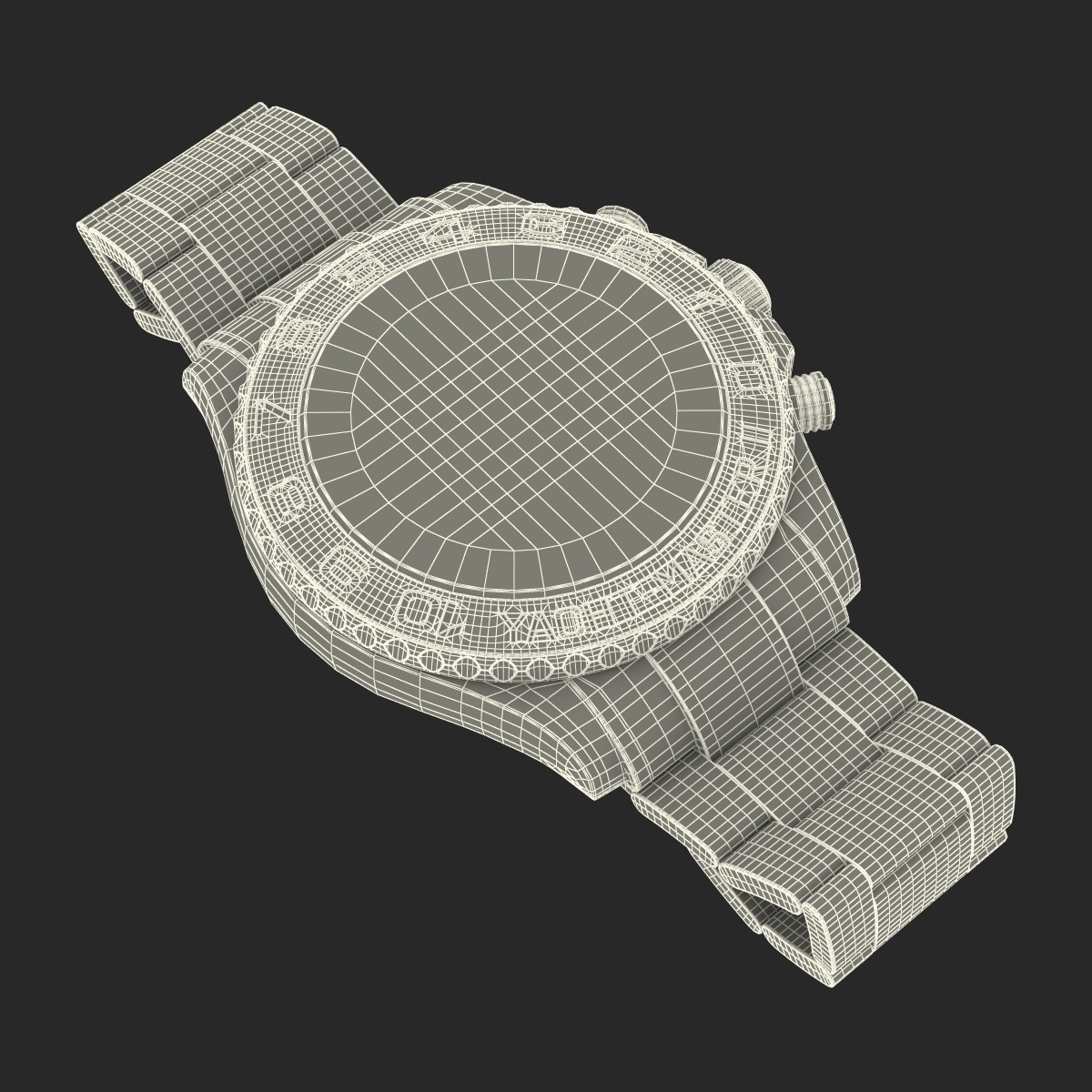 Rolex Yachtmaster II Platinum 3D model