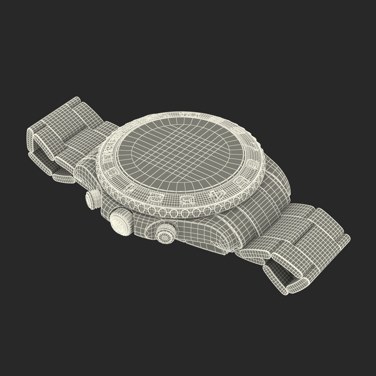 Rolex Yachtmaster II Platinum 3D model