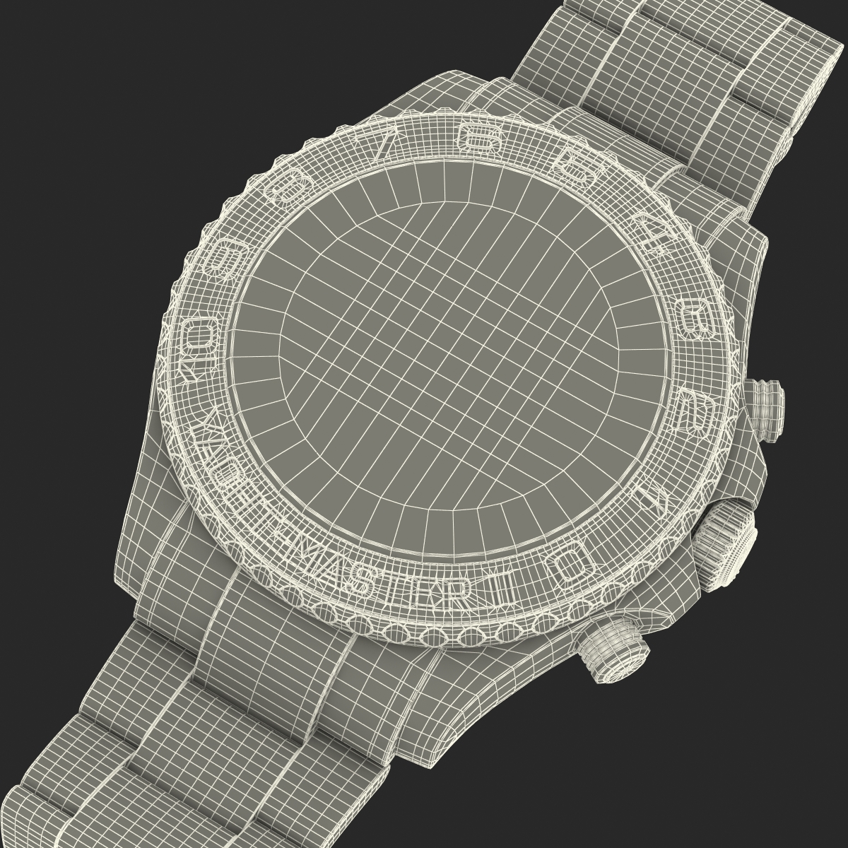 Rolex Yachtmaster II Platinum 3D model