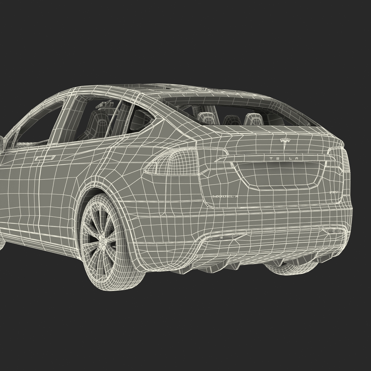 3D Tesla Model X model