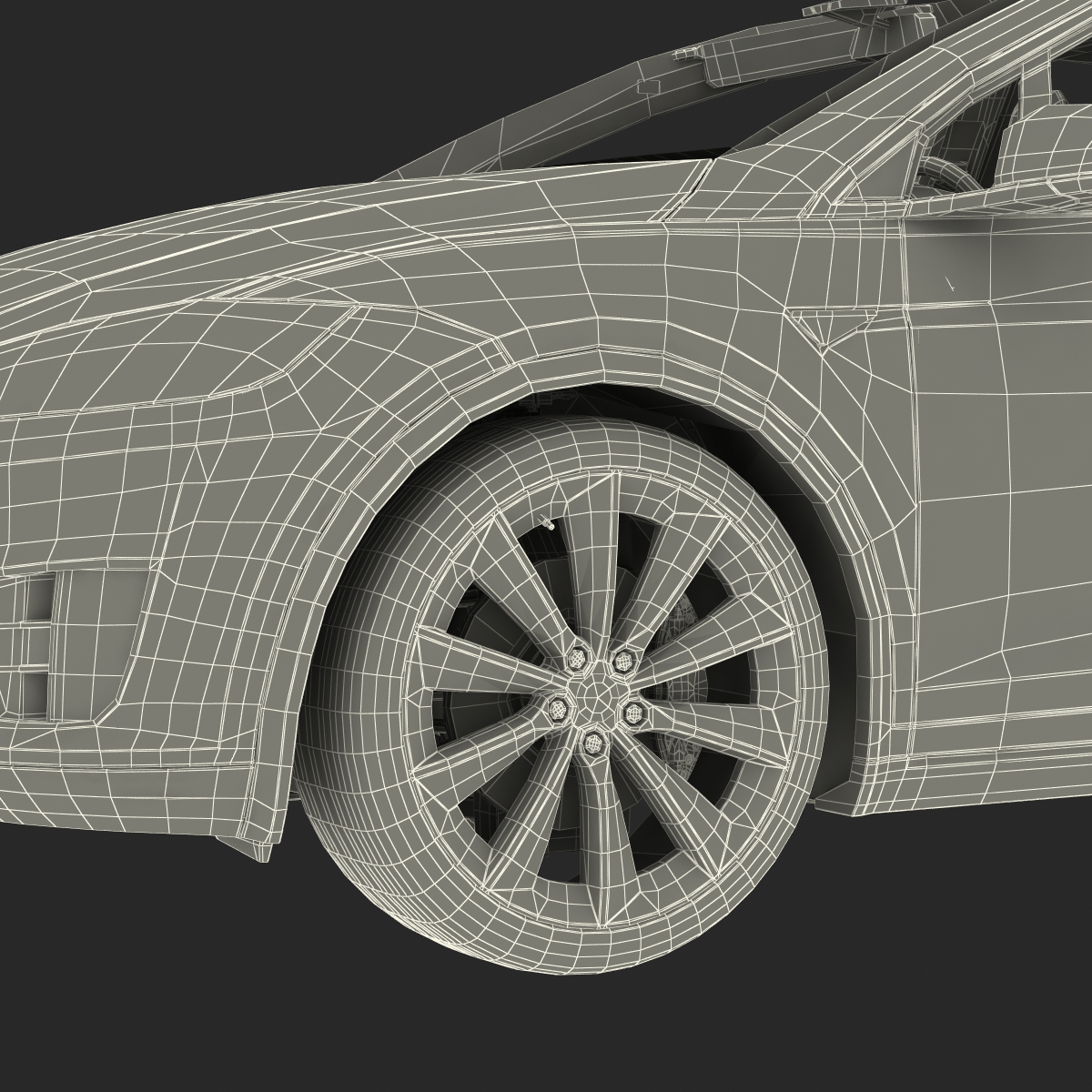 3D Tesla Model X model