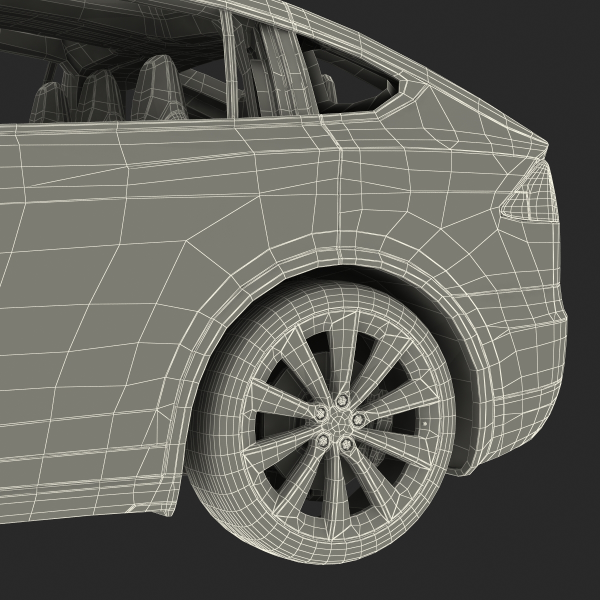 3D Tesla Model X model