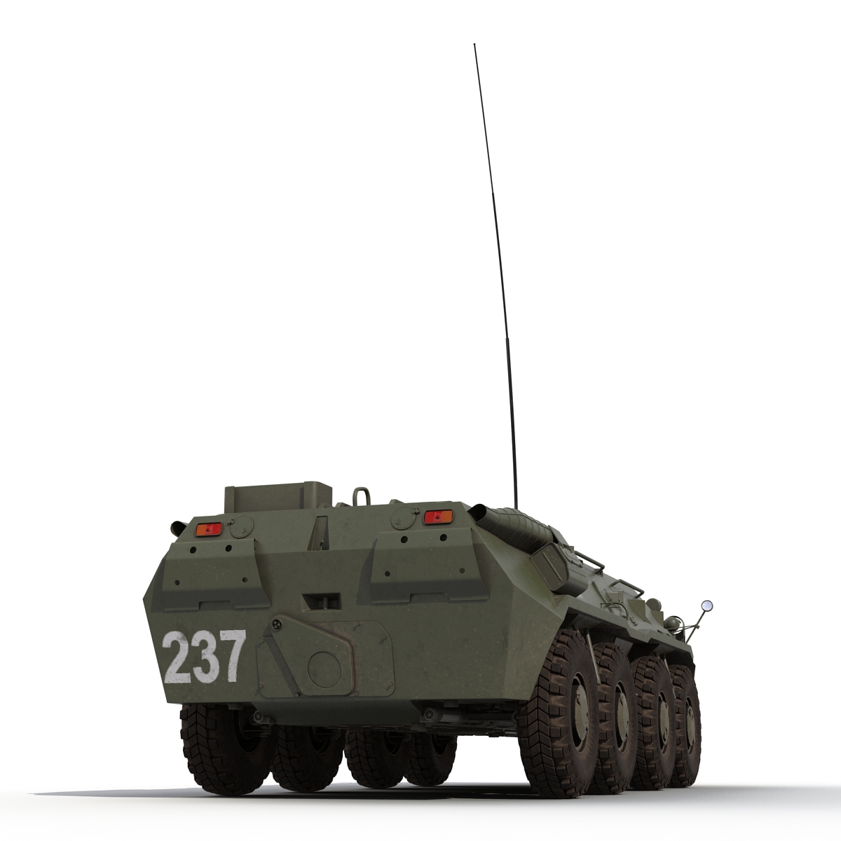 Amphibious Armoured Personnel Carrier BTR 80 3D model