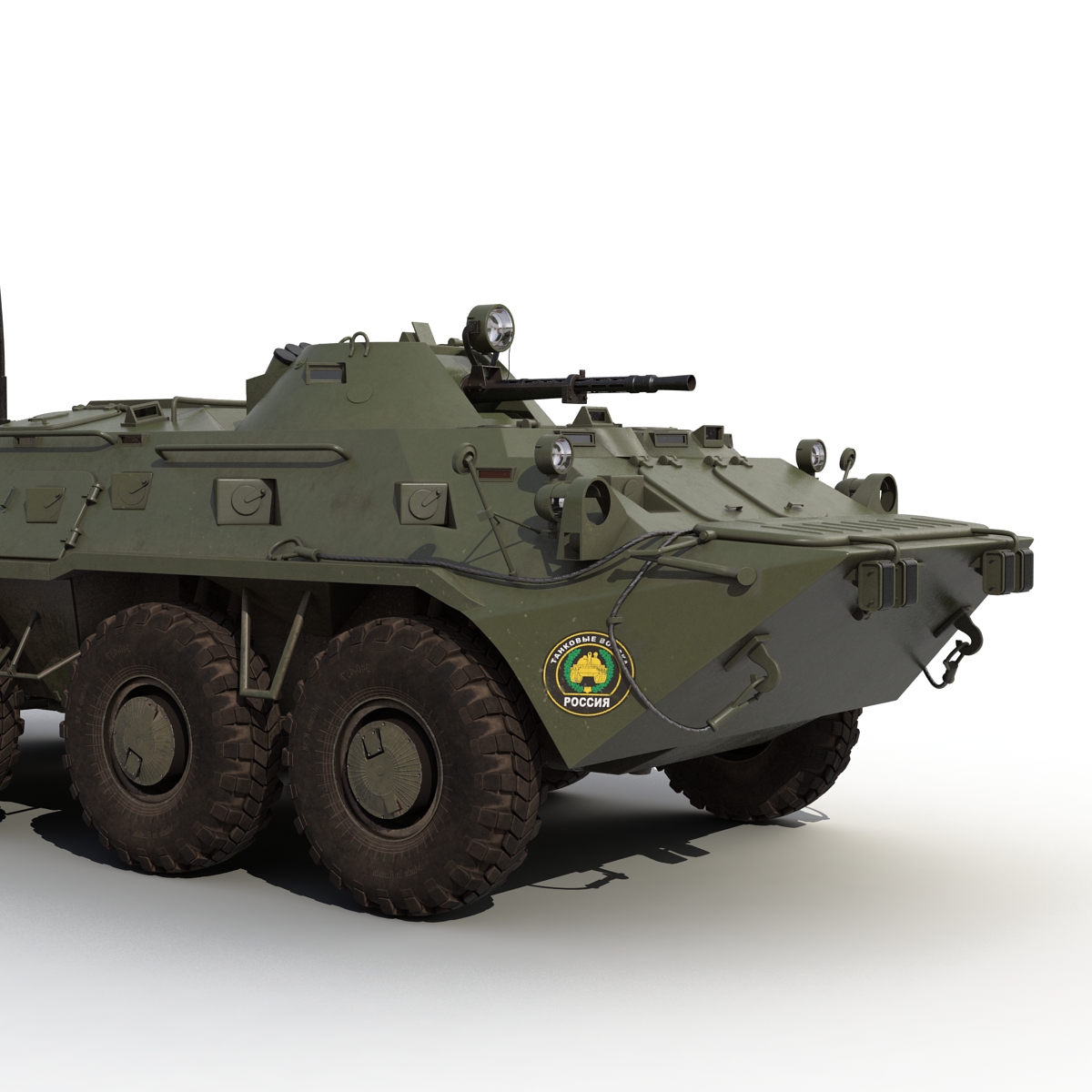 3D Amphibious Armoured Personnel Carrier BTR 80 Rigged