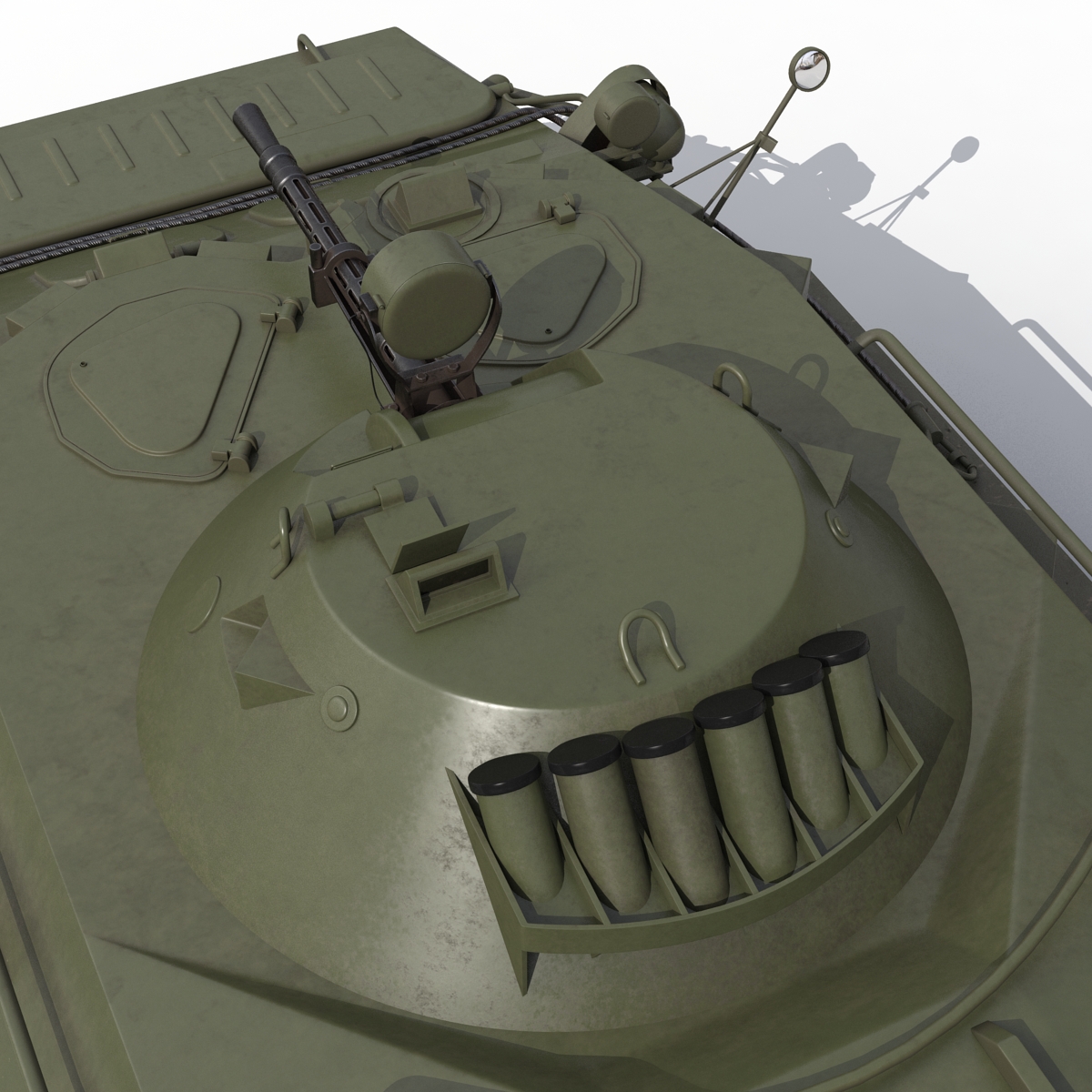 3D Amphibious Armoured Personnel Carrier BTR 80 Rigged