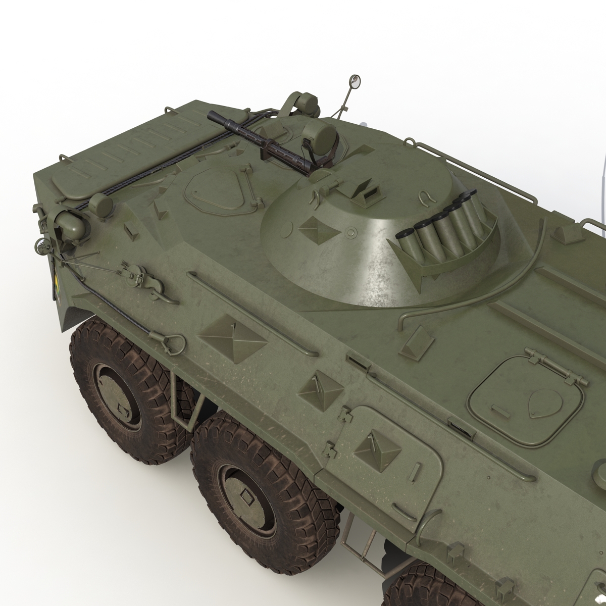 3D Amphibious Armoured Personnel Carrier BTR 80 Rigged