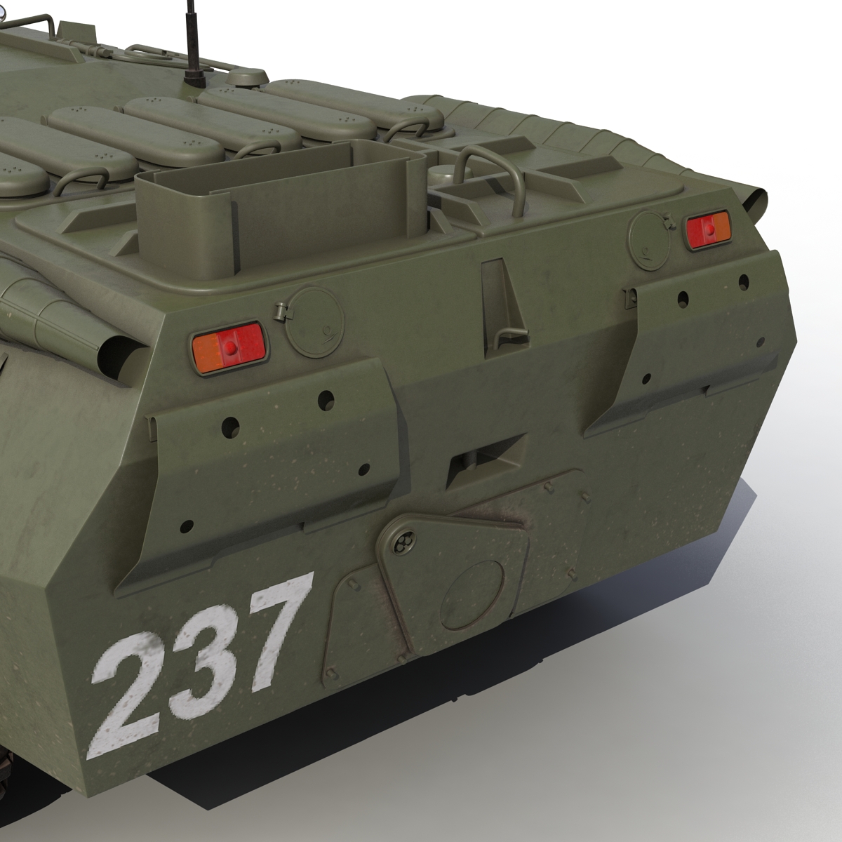 3D Amphibious Armoured Personnel Carrier BTR 80 Rigged