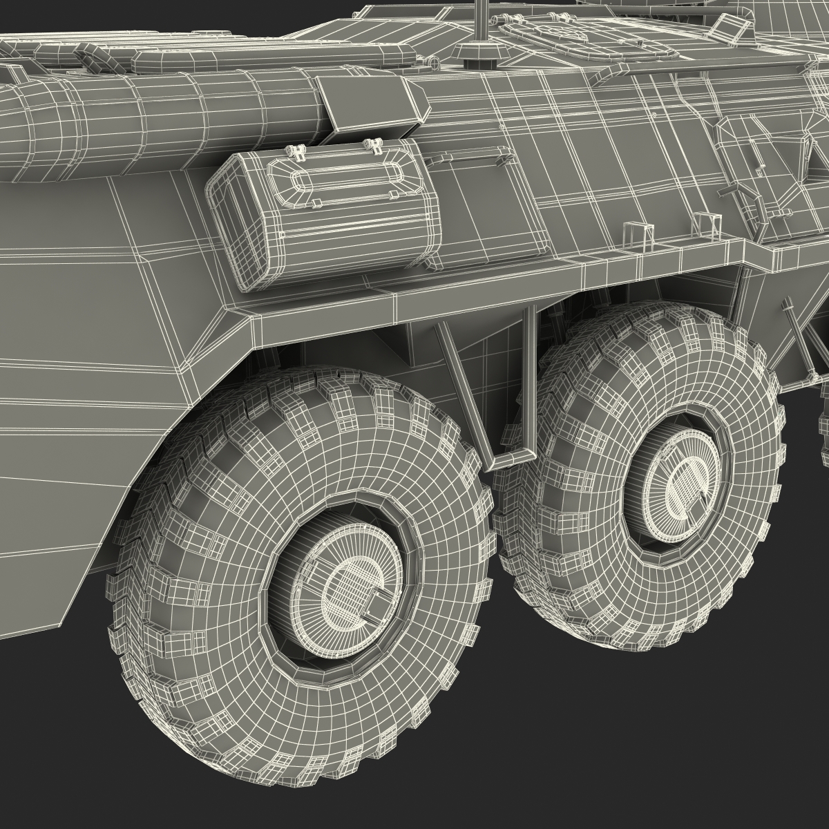 3D Amphibious Armoured Personnel Carrier BTR 80 Rigged