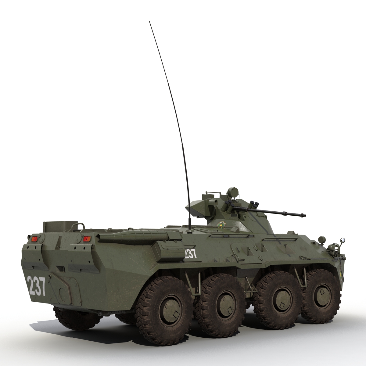 3D model Amphibious Armoured Personnel Carrier BTR 80A