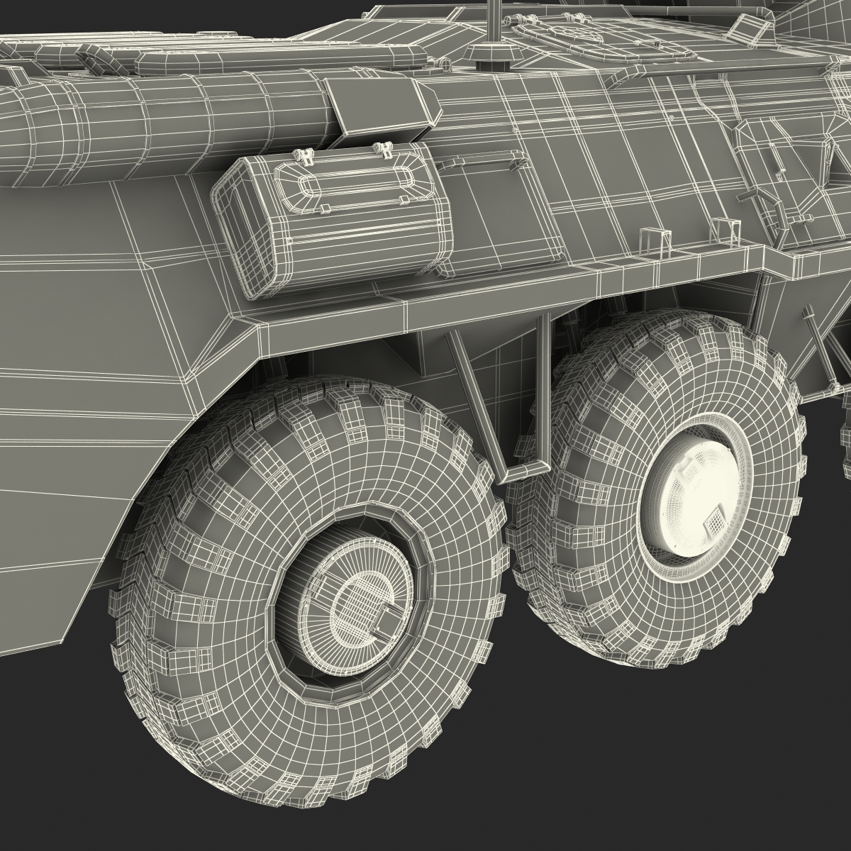 Amphibious Armoured Personnel Carrier BTR 80A Rigged 3D