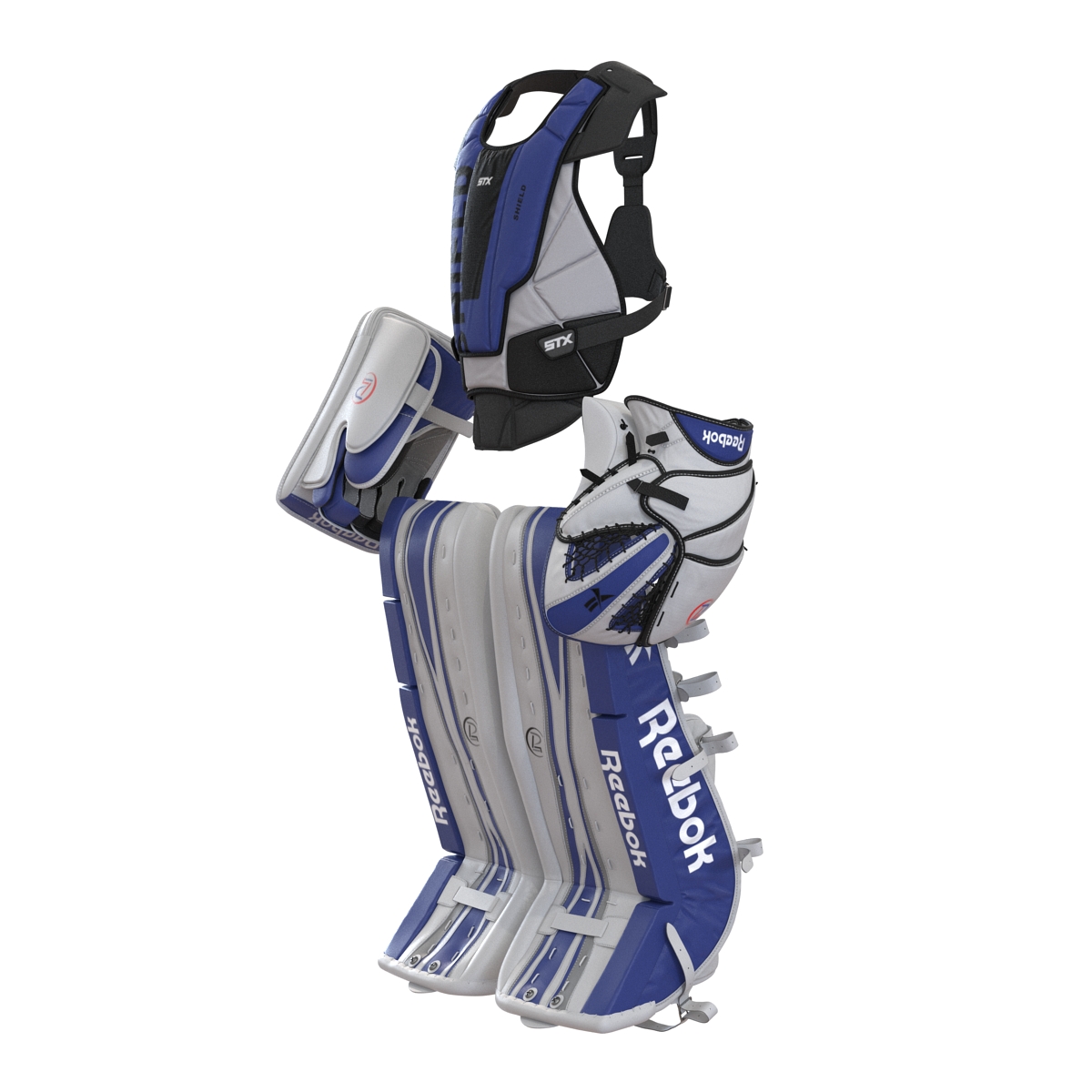 3D Hockey Goalie Protection Kit Blue model