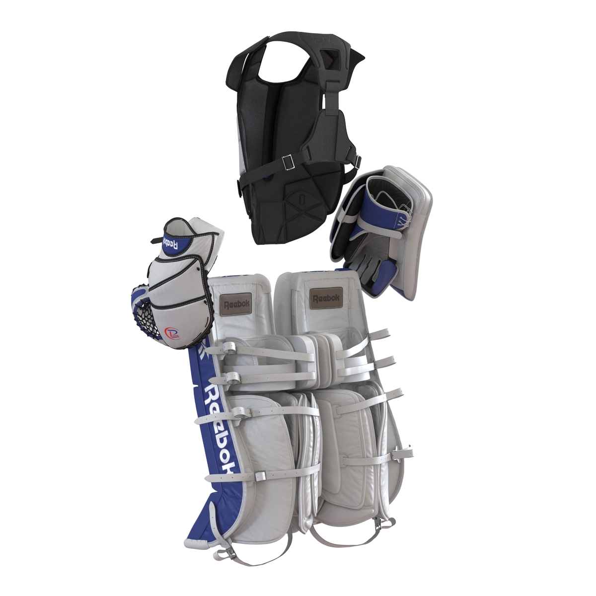 3D Hockey Goalie Protection Kit Blue model