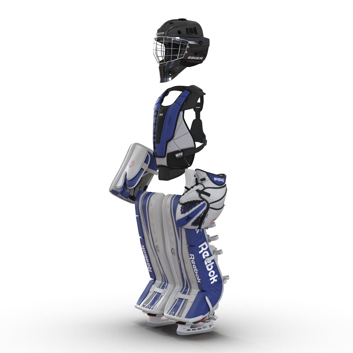 3D model Hockey Goalie Protection Kit Blue 3