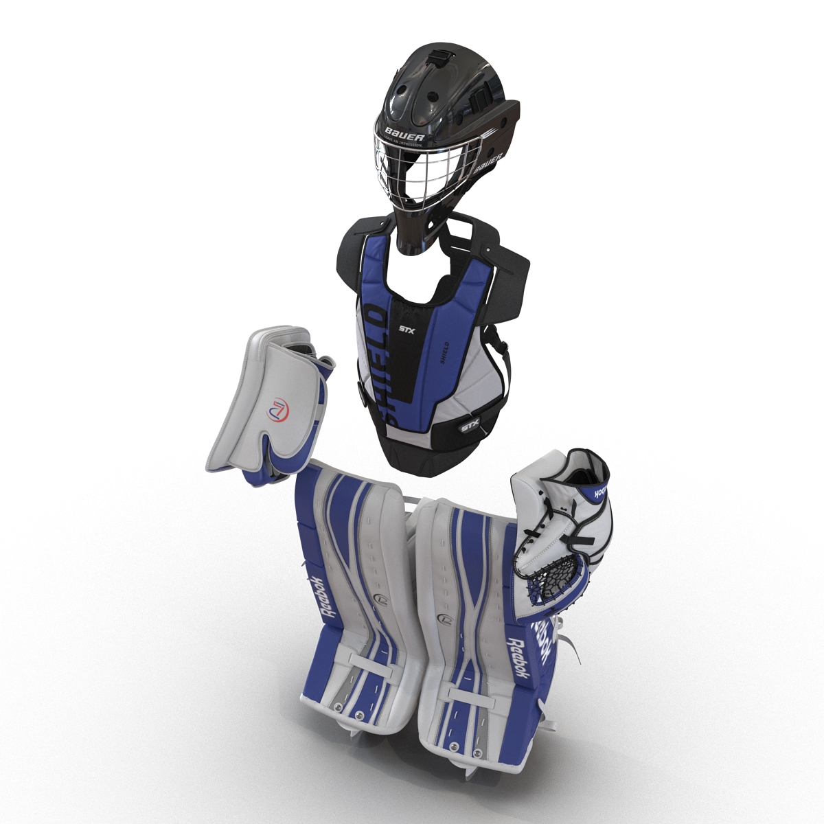 3D model Hockey Goalie Protection Kit Blue 3