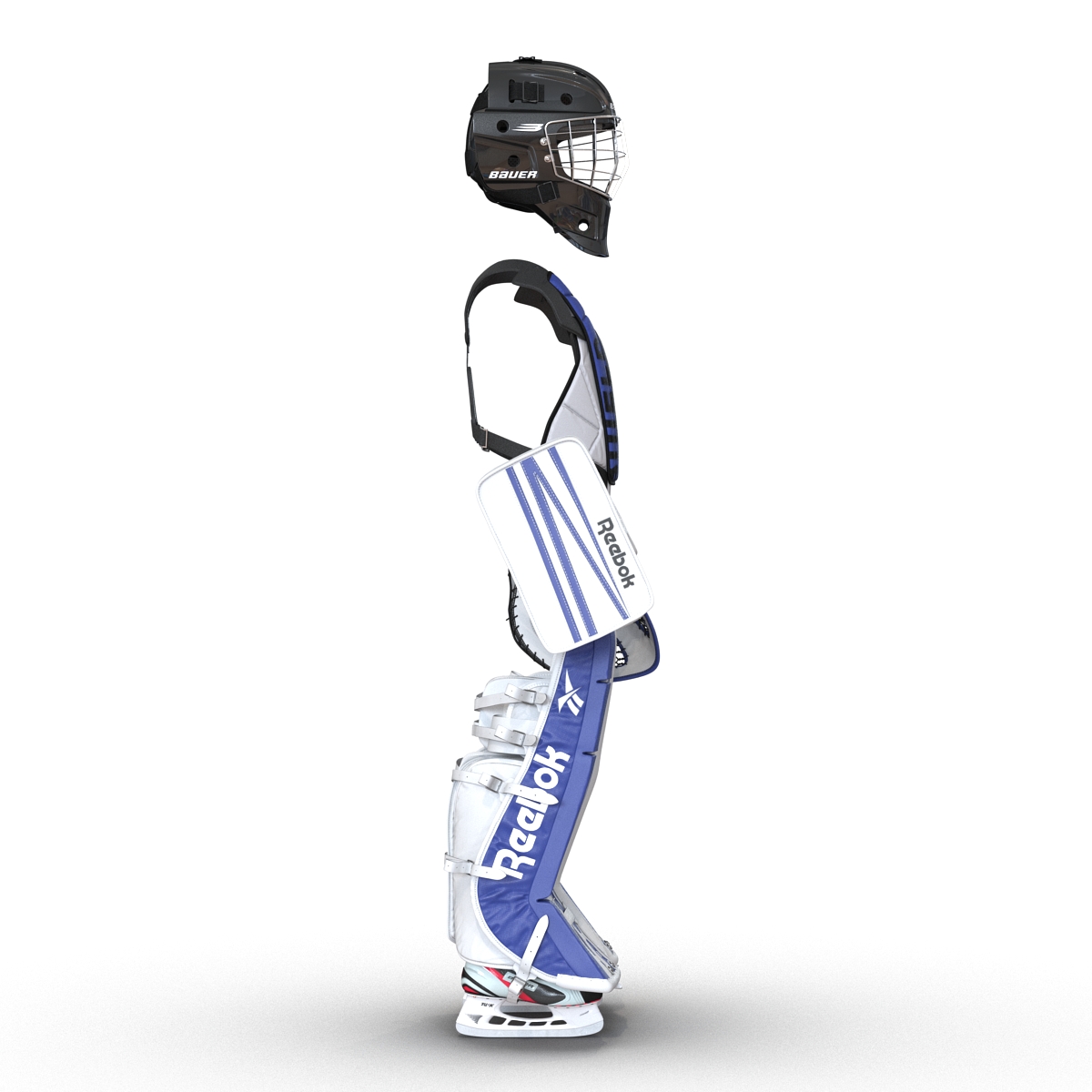 3D model Hockey Goalie Protection Kit Blue 3