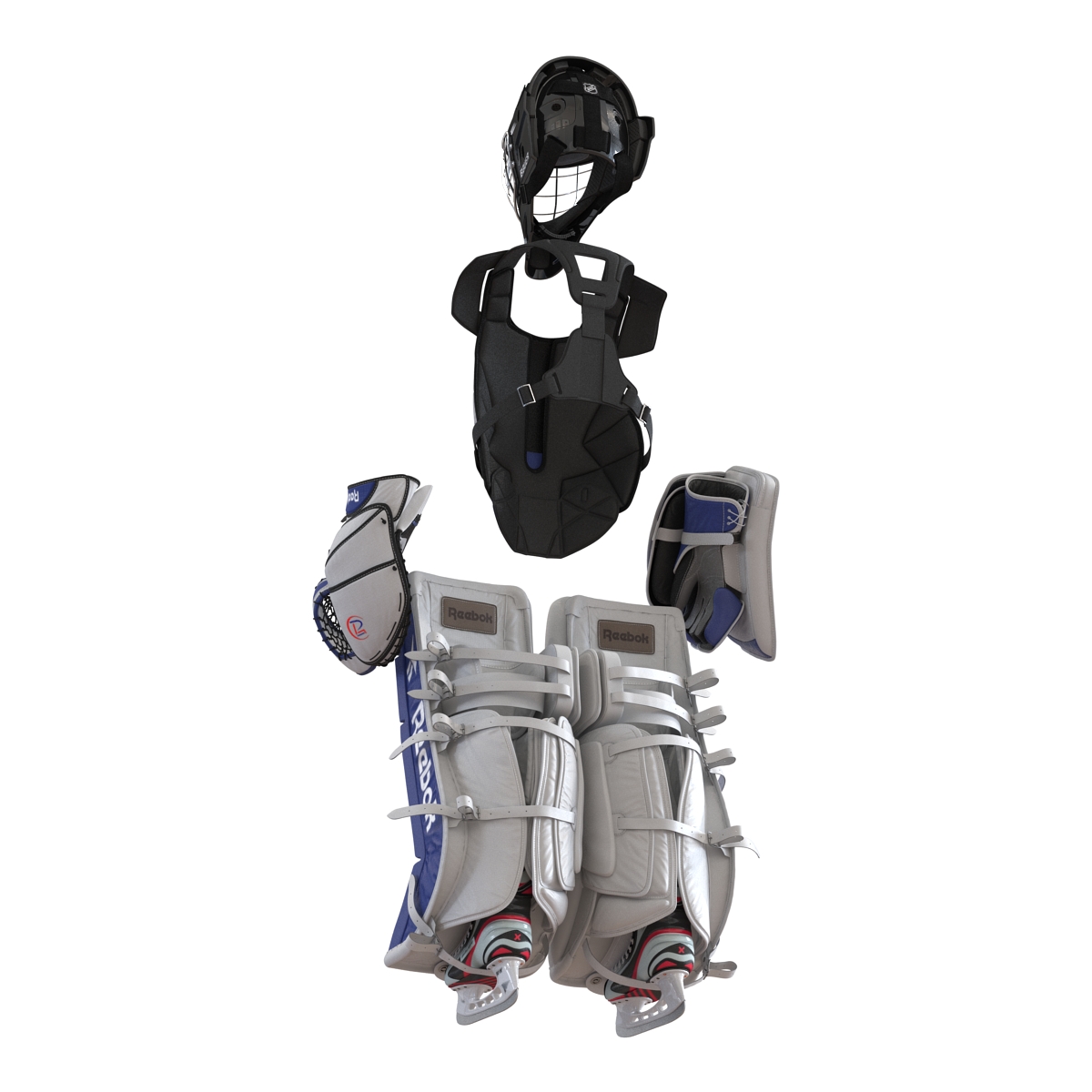 3D model Hockey Goalie Protection Kit Blue 3