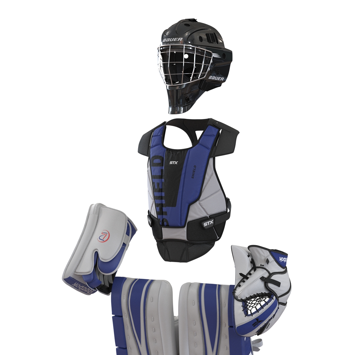 3D model Hockey Goalie Protection Kit Blue 3