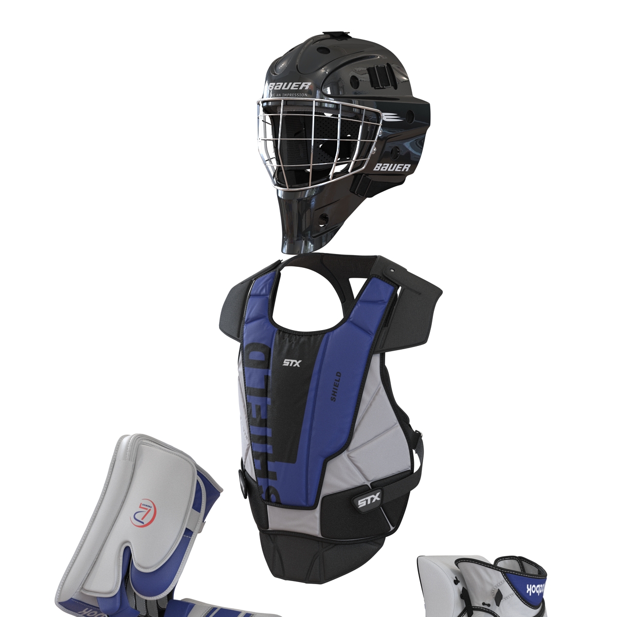 3D model Hockey Goalie Protection Kit Blue 3