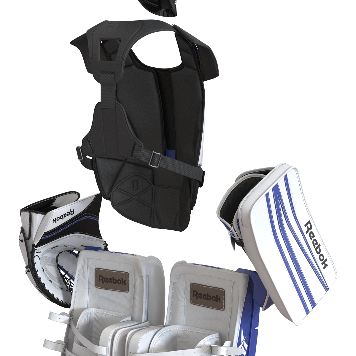 3D model Hockey Goalie Protection Kit Blue 3