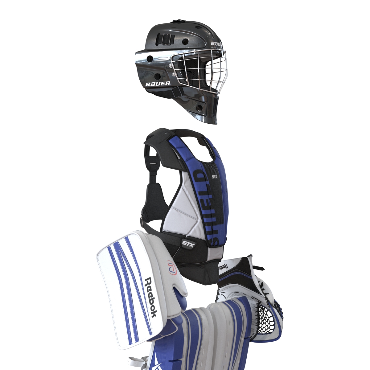 3D model Hockey Goalie Protection Kit Blue 3