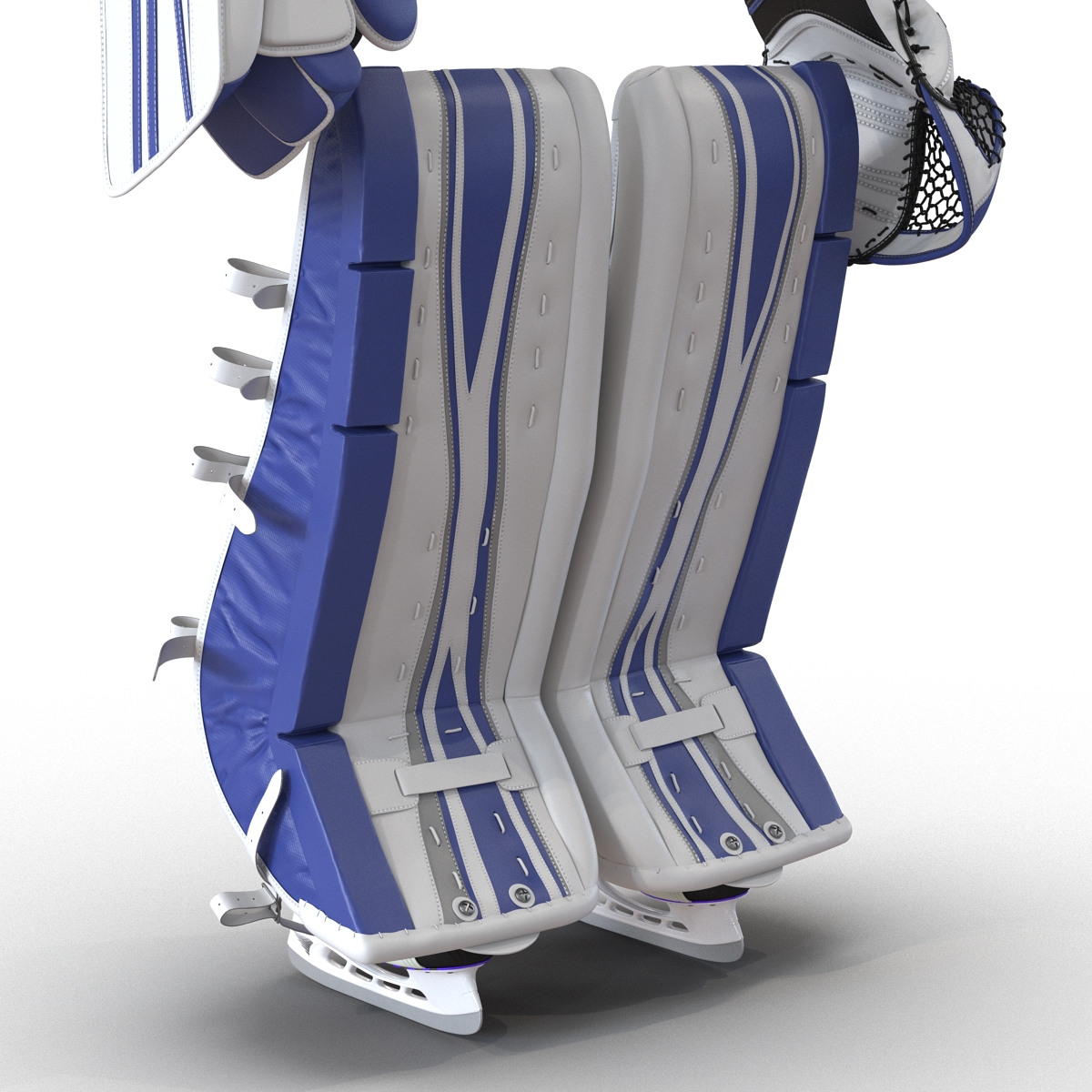 3D Hockey Goalie Protection Kit Generic Blue 3 model