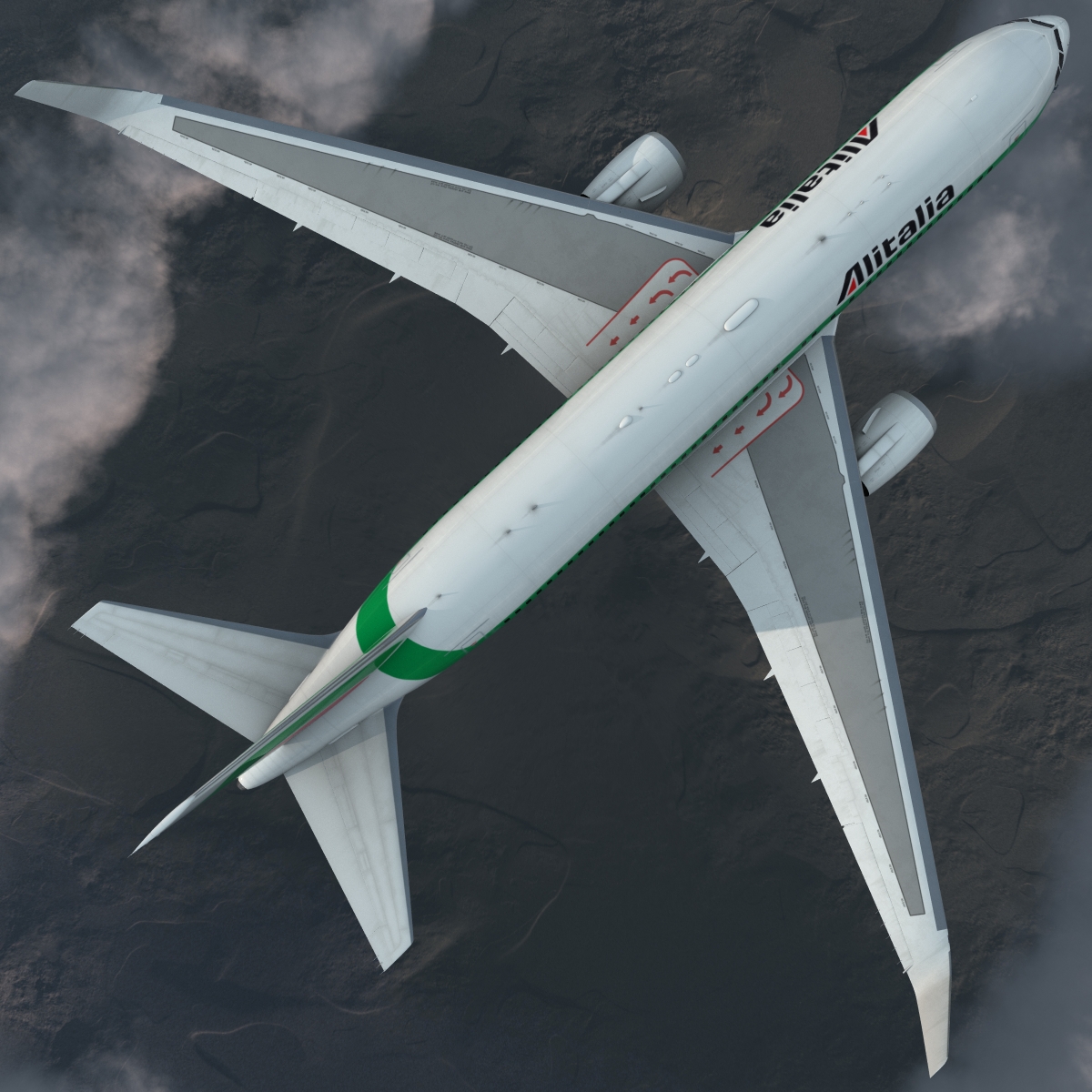 3D model Boeing 767-200ER Alitalia