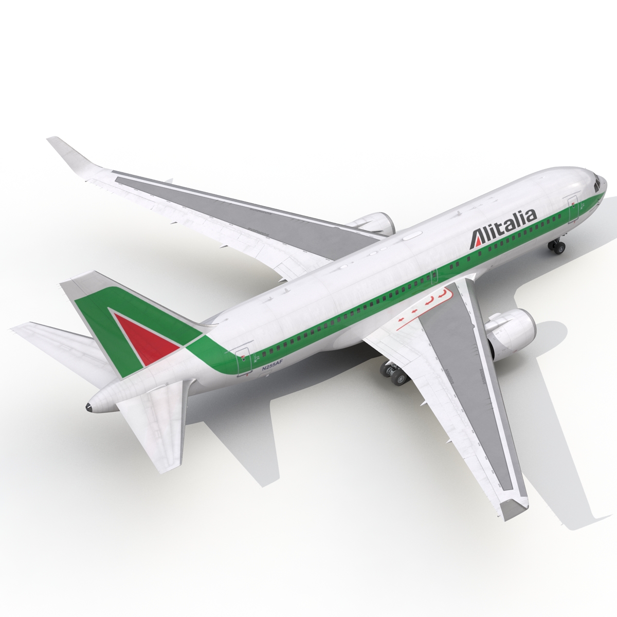 Boeing 767-200ER Alitalia Rigged 3D