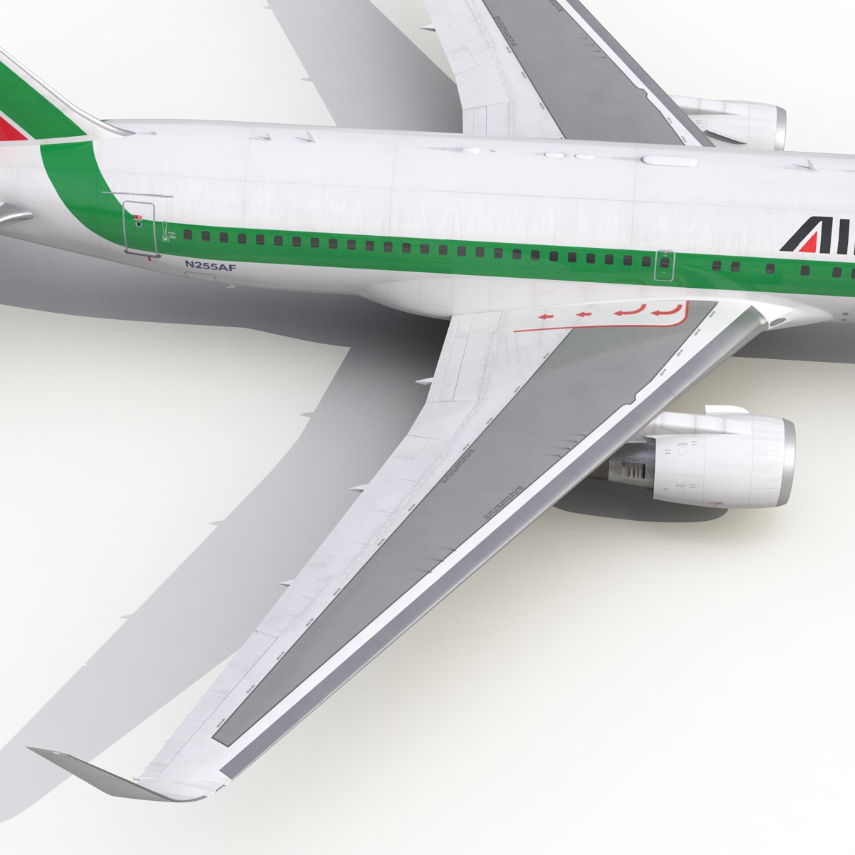 Boeing 767-200ER Alitalia Rigged 3D