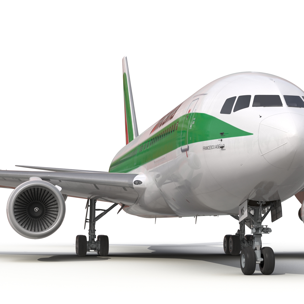 Boeing 767-200ER Alitalia Rigged 3D