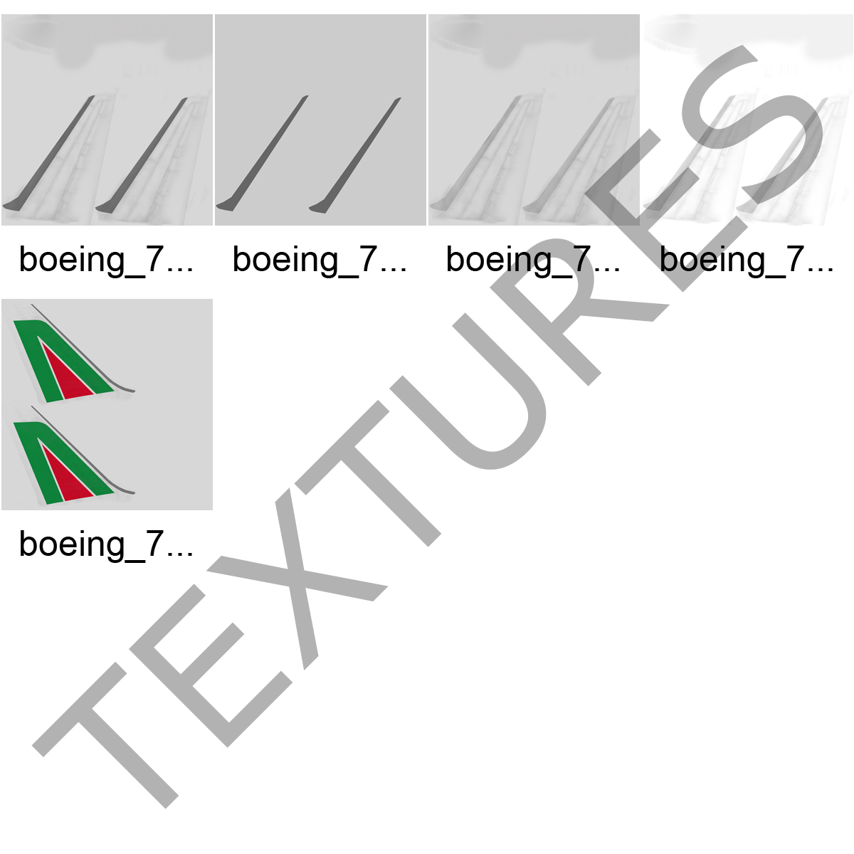 Boeing 767-200ER Alitalia Rigged 3D