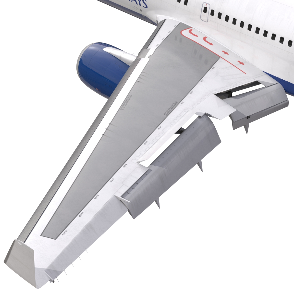 Boeing 767 200ER British Airways Rigged 3D model