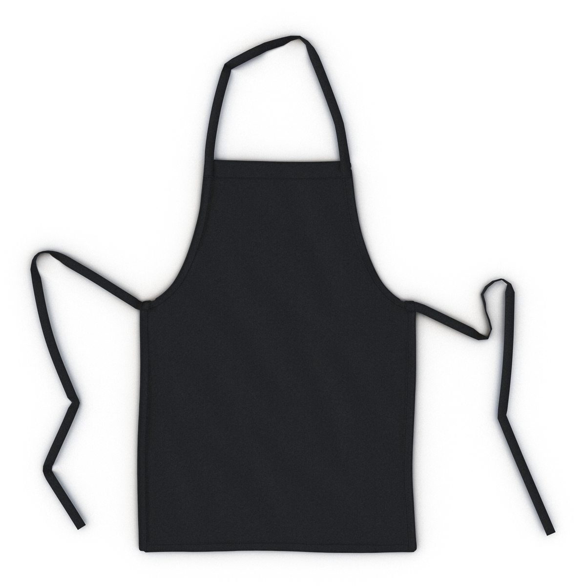 3D Cafe Apron 2 Black model