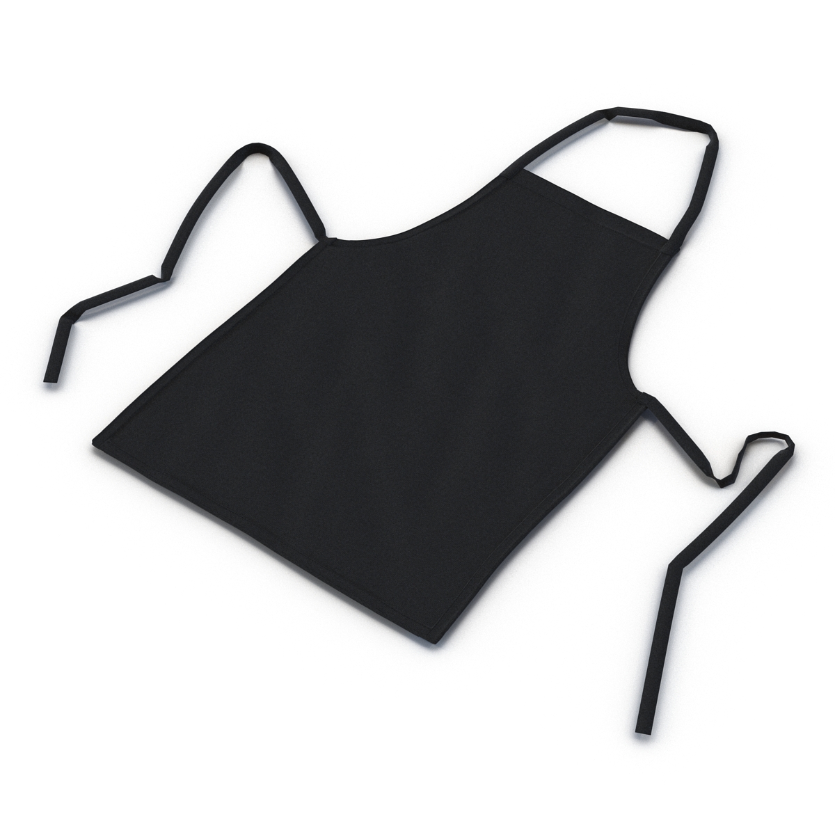 3D Cafe Apron 2 Black model