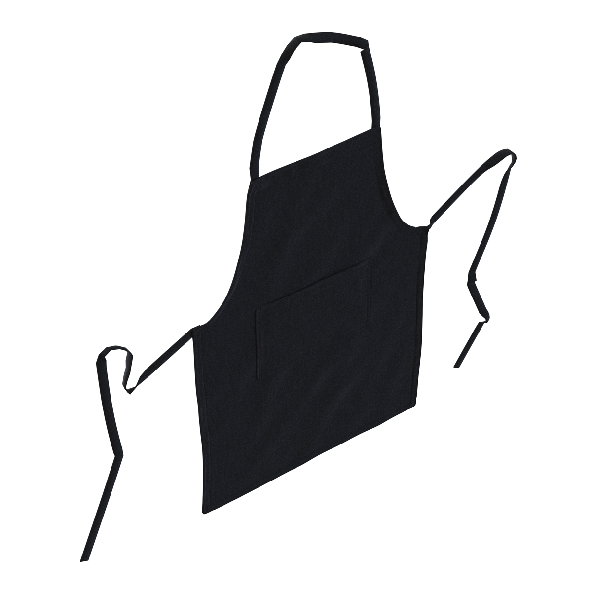 3D Cafe Apron 2 Black model