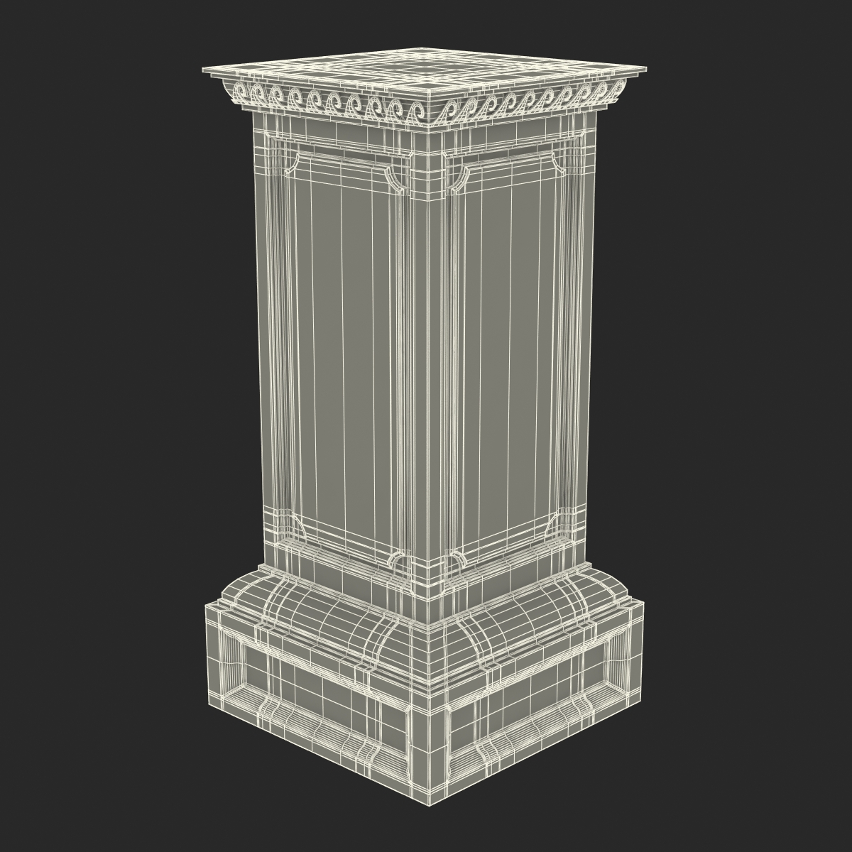 3D model Column Base Greco Roman 2