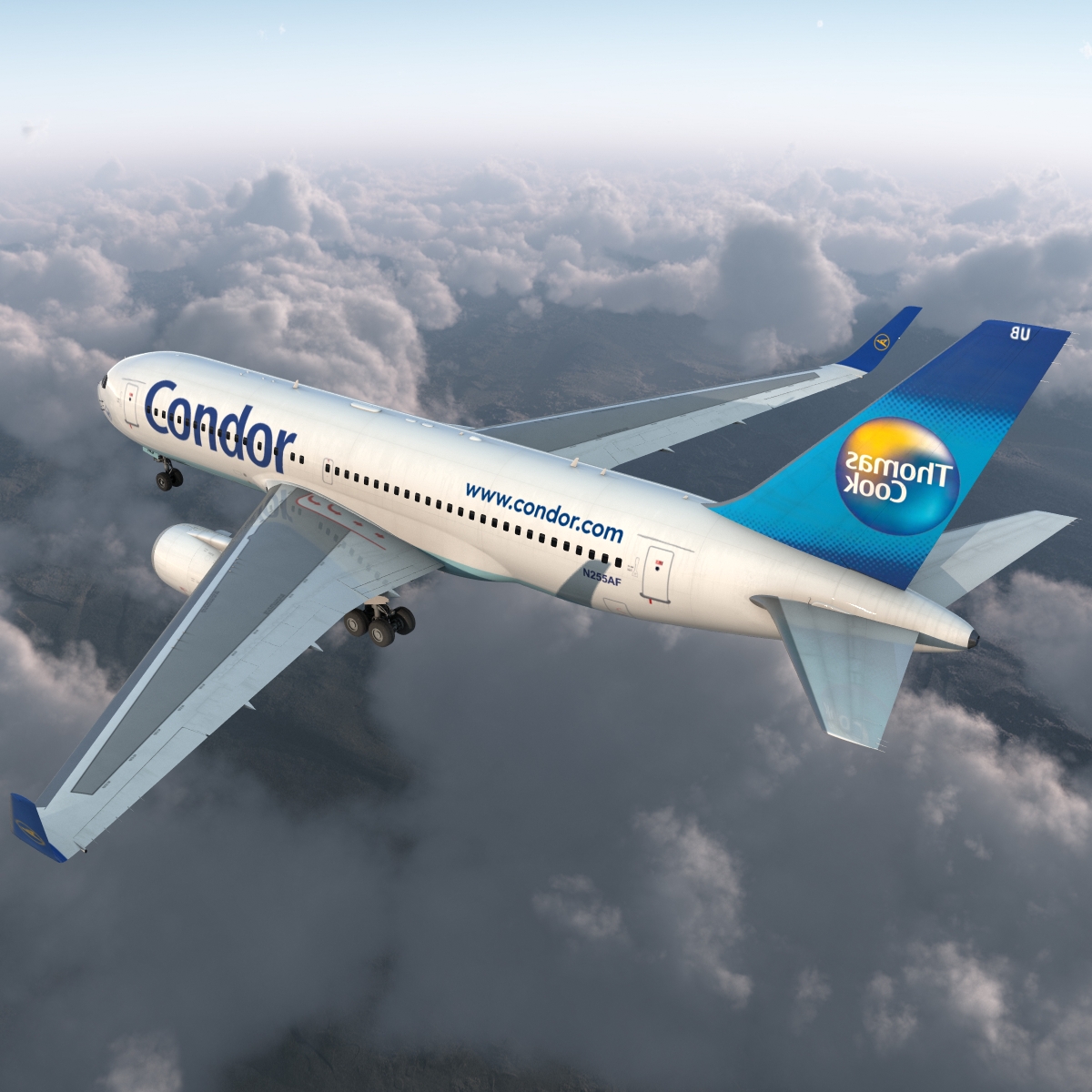 3D Boeing 767 200ER Condor Flugdienst Rigged