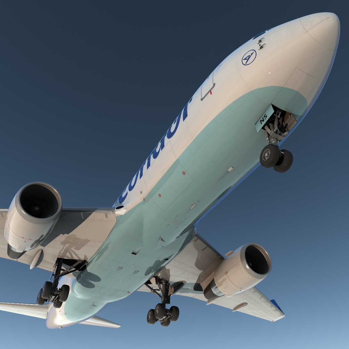 3D Boeing 767 200ER Condor Flugdienst Rigged